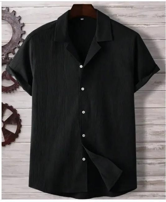 Men's Ice Silk Quick-Drying Shirt Black.